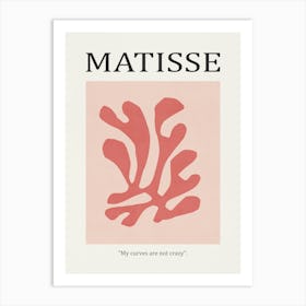 Inspired by Matisse - Red Flower 01 Art Print