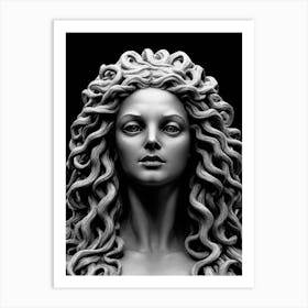 Portrait Of A medusa With Long Hair Art Print