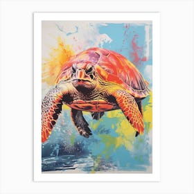 Sea Turtle Screen Print Inspired 2 Art Print