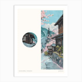 Nozawa Onsen Japan 2 Cut Out Travel Poster Art Print