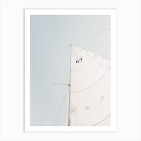 White Sailboat Art Print