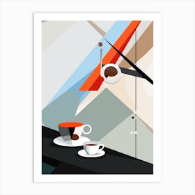 Coffee And Clock Art Print
