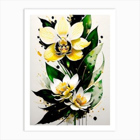 Yellow Orchids Art Print