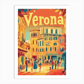 Aihrgdesign A 1970s Inspired Travel Poster For Verona Depicti C86495da D546 4846 B739 B63679e31b38 3 Art Print