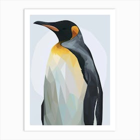 Emperor Penguin Bartolom Island Minimalist Illustration 2 Art Print