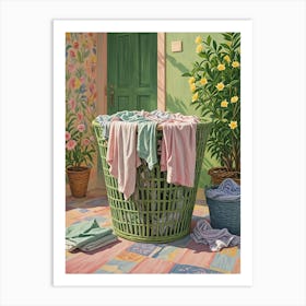 Laundry Basket no1 Art Print