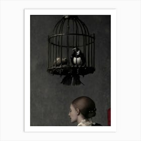 Bird In Cage Art Print