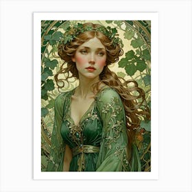 Art Nouveau Girl 7 30x40in 9000x12000px 14 Art Print