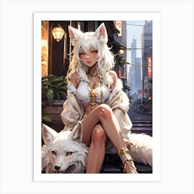 Wolf Girl Art Print