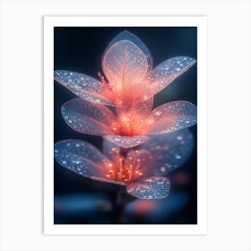 Water Droplets On A Flower Art Print