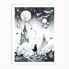 Night At The Castle Art Print