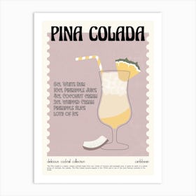 Cocktail Pina Colada Art Print