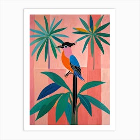 Bird In The Palm Tree Art Print