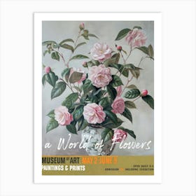A World Of Flowers, Van Gogh Exhibition Camellia 1 Art Print