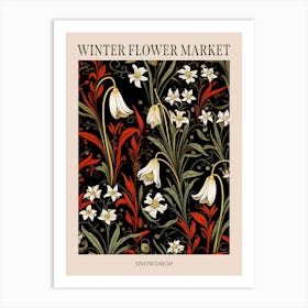 Snowdrop 4 Winter Flower Market Poster Art Print