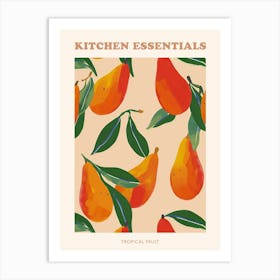 Tropical Fruit Pattern Illustration Poster 2 Art Print