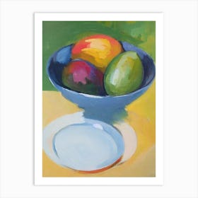 Mango Bowl Of fruit Art Print