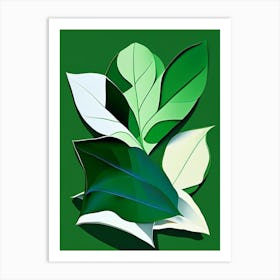 Wintergreen Leaf Vibrant Inspired 2 Art Print