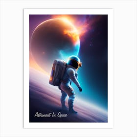 Astronaut Space Art Print