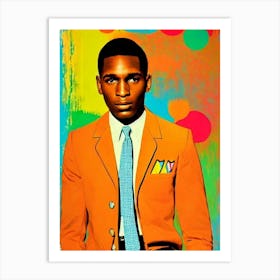 Leon Bridges Colourful Pop Art Art Print