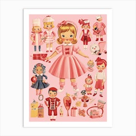 Vintage Paper Doll Kitsch 7 Art Print