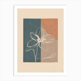 Abstract Line Flower Poster