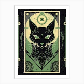 The Devil, Black Cat Tarot Card 2 Art Print