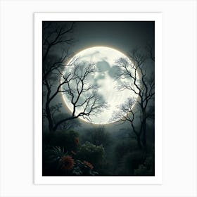 Full Moon In The Forest 13 Art Print