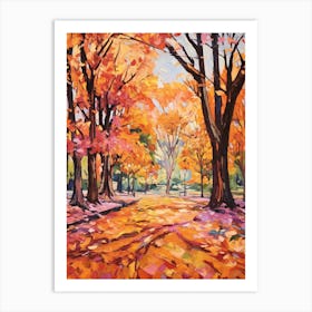 Autumn Gardens Painting Royal Botanic Gardens Sydney 4 Art Print