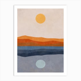 Sunset In The Mountains 10 Art Print