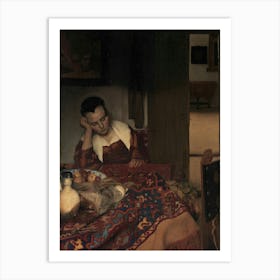 Johannes Vermeer A Maid Asleep Art Print