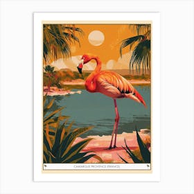 Greater Flamingo Camargue Provence France Tropical Illustration 7 Poster Art Print