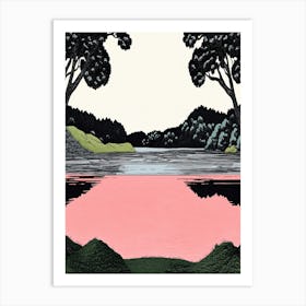 Pink Lake Art Print