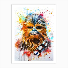 Chewbacca From Star Wars Watercolor Art Print