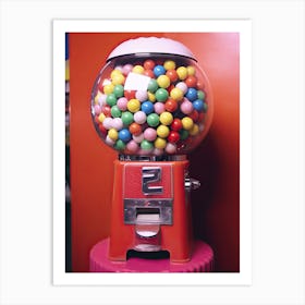 Bubble Gum Machine Retro Summer Photography 3 Art Print