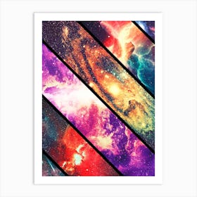 Space collage: deep space — space poster, science poster, space photo Art Print