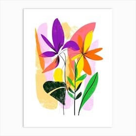 Abstract Flowers 9 Art Print