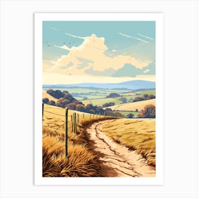 The Shropshire Way England 3 Hiking Trail Landscape Art Print