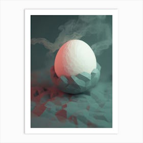 Low Poly Egg Art Print