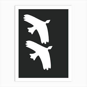 Two Birds Flying Art Print