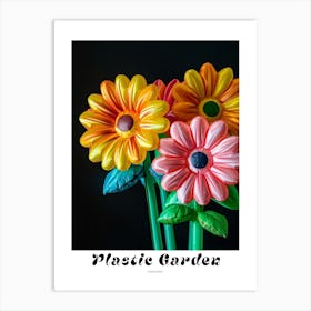 Bright Inflatable Flowers Poster Sunflower 1 Art Print