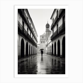 Palencia, Spain, Black And White Analogue Photography 1 Art Print