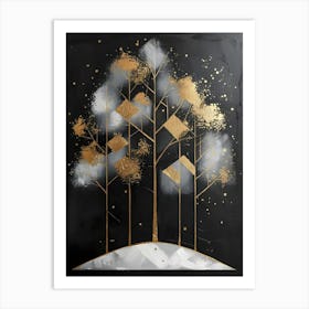 Trees In The Snow Art Print