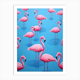 Pink Flamingos 2 Art Print