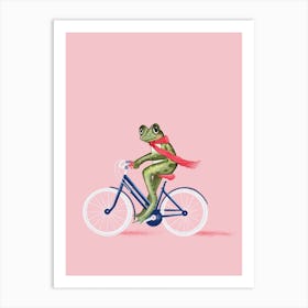 Cycling Froggy Art Print