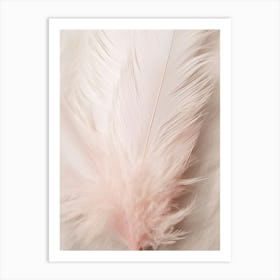 Pink Boho Feather 1 Art Print