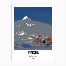 Vinson, Mountain, Antarctica, Mount Vinson, Nature, Art, Wall Print Art Print