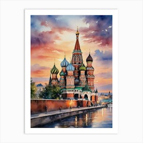 St Basil'S Cathedral Russia Art Print