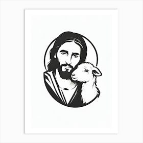 Jesus With A Lamb Art Print