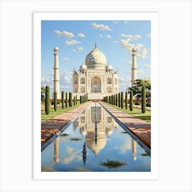 Taj Mahal Grace in the Skyline Art Print